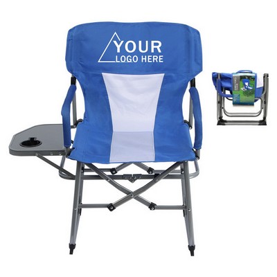 Portable Folding Camping Chair W/ Side Table